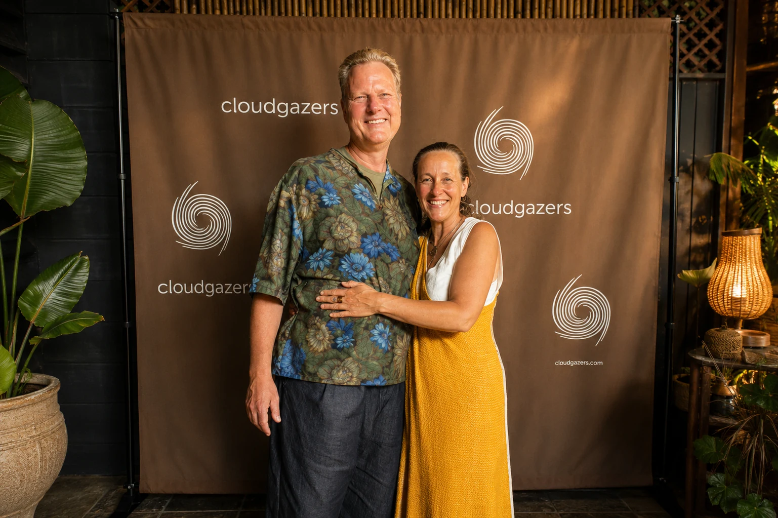 Sanni and Hendrik celebrating their new Cloudgazers project
